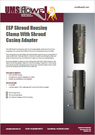 ESP Shroud Housing Clamp With Shroud Casing Adapter