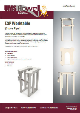ESP Worktable Stove Pipe Data Sheet