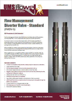 Flow Management Diverter Valve- Standard Data Sheet