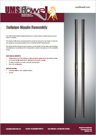 Tailpipe Nipple Assembly Data Sheet