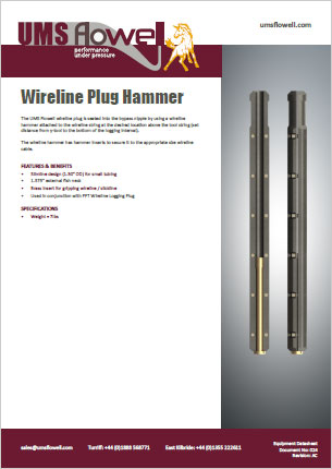 Wireline Plug Hammer Data Sheet