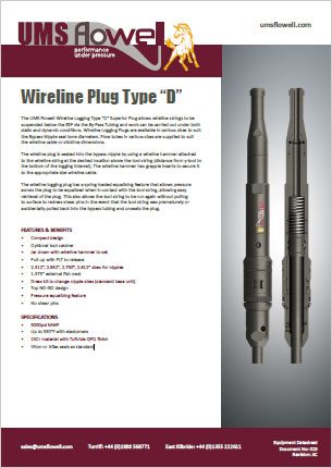 Wireline Plug Type D Data Sheet